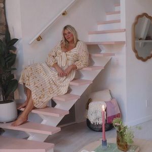 Anthropologie Long Sleeve Tie Front Dress